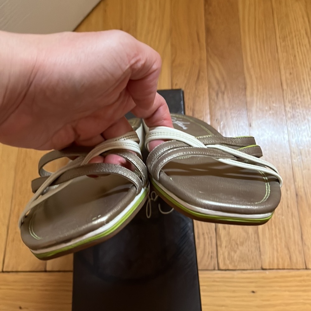 Cole Hann pewter & ivory air Ibiza sandal size 7.5 brand new - Picture 3 of 9
